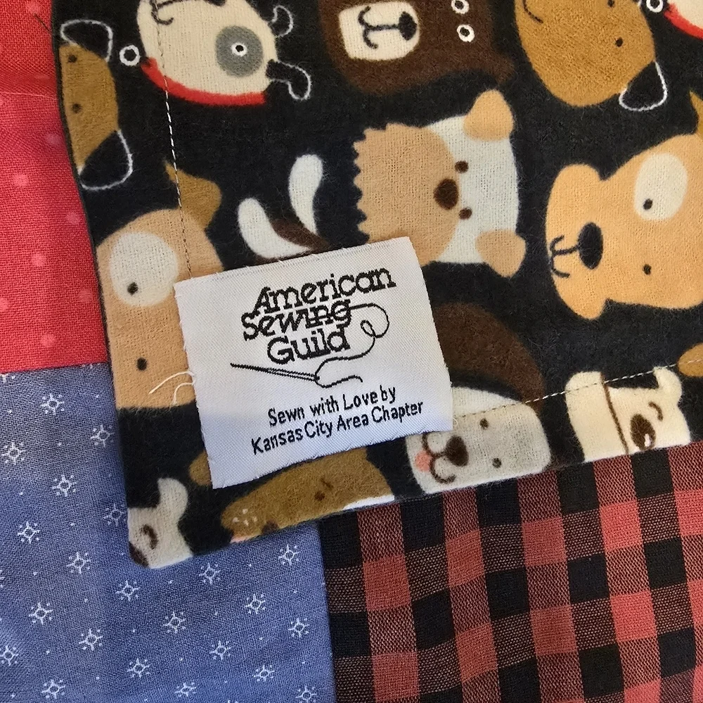 Noah's Ark Child's Quilt Lightweight Handmade EUC